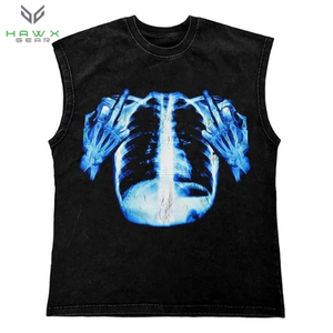 Camiseta sin mangas de malla transpirable 2025 para hombre, camiseta Sexy de secado rápido para entrenamiento, camiseta de poliéster para gimnasio, Top bordado - Product Image 2