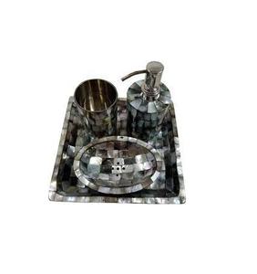 Set de serpillière de salle de bain luxueuse en nacre, fourniture d'usine, accessoires de salle de bain, produit à succès - Product Image 3