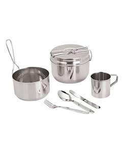 Stainless Steel Mirror Polished Camping Tiffin Kit Set <b>Induction</b> Cooker <b>Fry</b> <b>Pan</b> Mug Cutlery Eco-Friendly for Outdoor Cooking for - Product Image 3