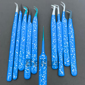 Pince à cils de conception moderne professionnelle avec finition argentée Pointe de précision en acier durable Outil d'extension de cils avec logo personnalisé - Product Image 5