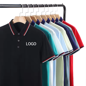 Polo de Golf FR para hombre 100% de algodón, Polo bordado en blanco, alta calidad, Color azul personalizado, venta al mejor precio razonable - Product Image 4