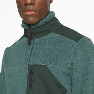 Blouson d'hiver à capuche pour homme en polaire écologique avec design respirant chauffant Style moto et motard Fermeture éclair - Product Image 5