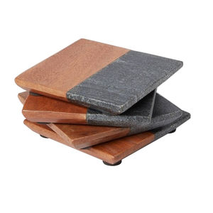 Ensemble de sous-verres à thé multifonctionnels pour hôtel, maison ou restaurant Articles de cuisine Articles de restauration Ensemble de sous-verres en marbre pour café ou thé Utilisation - Product Image 6