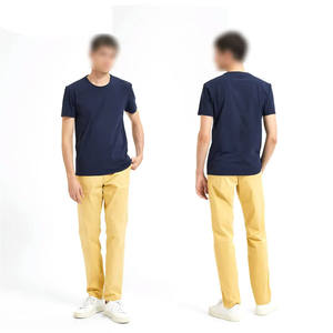 T-shirts en coton uni au design simple, nouvelle collection pour hommes, style à manches courtes, t-shirts vierges - Product Image 6