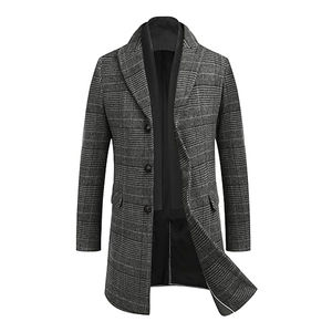 Manteau long en laine pour homme formel avec design à double boutonnage pour les affaires et les événements Homme en laine - Product Image 1