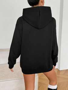 Custom Women's Hoodies <b>Vintage</b> Short Sleeve Heavyweight Cotton Fleece <b>Oversized</b> Pullover Rhinestone Embellishments <b>Sweatshirts</b> - Product Image 3