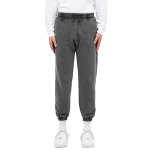 Pantalones de chándal con logotipo bordado personalizado, servicio OEM para hombre, pantalones de chándal pesados de algodón 100% en blanco lavados para hombre - Product Image 5