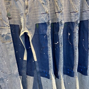 Jeans en denim évasés décontractés peints à la main de charpentier vintage pour hommes de haute qualité personnalisés - Product Image 5