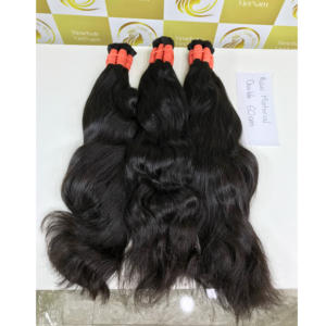 100% naturel en vrac cheveux vietnamien Remy Extensions de cheveux bouncy Curl lâche profonde vague naturelle trame couleur brune pour les femmes noires - Product Image 6
