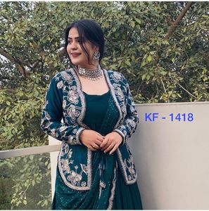 ÚLTIMO DISEÑO DE KOTI CHOLI DE BOLLYWOOD EN SEDA GEORGETTE DE ALTA CALIDAD Y MODA PARA MUJER - Product Image 3