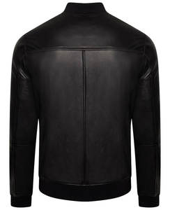 Chaqueta de cuero marrón suave al tacto para hombre hecha con cuero de primera calidad disponible en colores personalizados chaqueta de moda con cierre de cremallera - Product Image 6