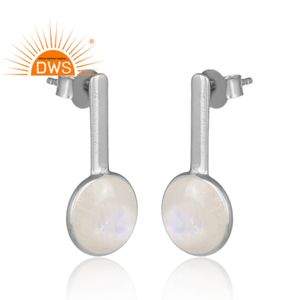 Diseño hecho a mano plata esterlina Arco Iris Natural piedra lunar piedra preciosa colgante pendiente joyería para mujer regalo para ella - Product Image 2