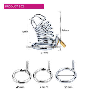 Gabbia di castità maschile all'ingrosso leggero metallo acciaio traspirante il Ringmaster gabbia di castità giocattolo del sesso - Product Image 3