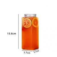 Botella de bebida de plástico rectangular y cuadrada de PET con varios tamaños con tapa de aluminio con agujero de paja Fábrica de Vietnam