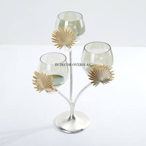 Vente en gros de bougeoirs en métal de qualité supérieure couleur argent finition brillant poli miroir unique de créateur fantaisie - Product Image 6