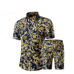 Ensemble d'été confortable de haute qualité pour hommes Ensemble 2 pièces T-shirts à manches courtes et ensemble de survêtements et shorts - Product Image 5