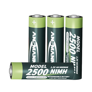 1.2V 単三形充電式ニッケル水素電池 2500mAh (懐中電灯および民生用電子機器用) - Product Image 1