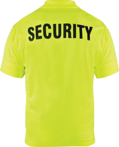Polo jaune unisexe pour hommes Nouvel uniforme de garde de sécurité avec broderie à manches courtes disponible dans toutes les tailles - Product Image 3