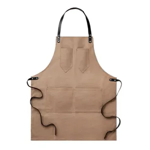 Customizable CHEF <b>Leather</b>-Finished <b>Apron</b> for Merchandising - Product Image 1