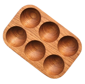 Plateau à oeufs en bois d'acacia le plus vendu support de stockage d'oeufs pour la maison ustensiles de cuisine décor de table plateaux à oeufs en bois faits à la main - Product Image 2