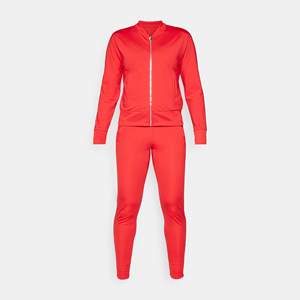 Vêtements de fitness unis de couleur unie pour femmes, survêtements, ensemble 2 pièces à capuche et pantalon à fermeture éclair à bas prix et coupe ajustée - Product Image 4