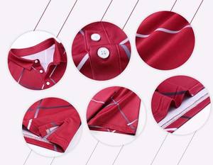 Últimas tendencias de verano Transpirable 100% Algodón para Polos para hombres Camiseta de solapa de manga larga de punto multicolor - Product Image 5