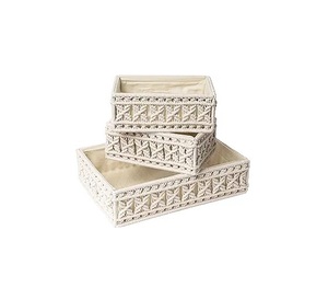 Ecofriendly macrame <b>storage</b> <b>basket</b> with sturdy woven design ideal for storing baby supplies bathroom essentials or accessories - Product Image 4