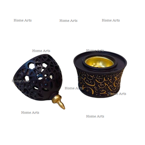 Finest Quality <b>Bakhoor</b> Burner New Design Wood And Metal <b>Oud</b> Burner Round Shape Customized Size <b>Oud</b> Burner In India - Product Image 5