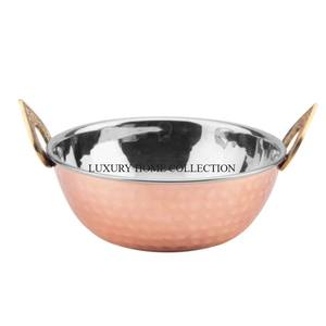 Un nouveau kadai en métal artisanal accrocheur conçu pour un charme rustique et une cuisson efficace des spécialités indiennes - Product Image 5