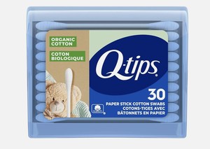 Hisopos de Algodón Q-tips Tamaño Viaje para Bebés y Belleza, 100% Algodón ORGÁNICO, 30 Unidades - Product Image 2