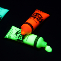 10ml Fournitures de peinture corporelle Tube de peinture pour le visage UV Lueur liquide dans l'obscurité Peinture pour le visage Peinture pour le corps Peinture fluorescente pour Halloween