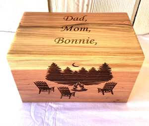 Urna de Madera para Cenizas Humanas, para Adultos, Hombres y Mujeres, Grande, para Cenizas de Hombres Adultos, para Cremación, para Acampar en el Lago - Product Image 2