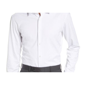 Camicia elegante bianca da uomo For Boss Hank, vestibilità slim, 100% cotone popeline, taglia 15.5R, antipiega, disponibile anche nelle taglie 5XL e 6XL - Product Image 2