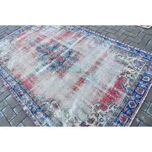 5.2x8.2 ft Vintage Turkish Rug, Large Rug, <b>Red</b> <b>Wool</b> Rug - Product Image 4