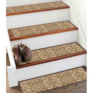 Tapis imprimé aztèque : motif ethnique moderne, beige et marron, lavable en machine, antidérapant, gobelin - Product Image 4