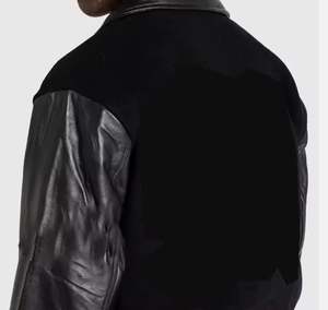 Taille personnalisée Logo Letterman Patchwork Baseball Varsity Veste pour hommes Col montant avec Logo avant Position Hommes Style décontracté - Product Image 5