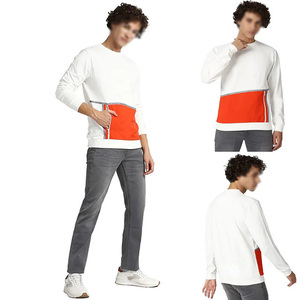 Sweat-shirts en molleton de coton pour hommes, fournisseur de qualité, dernier style, léger, OEM, sur mesure, uni, tendance - Product Image 6