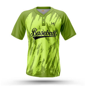 Uniformes de Béisbol Personalizados con Impresión por Transferencia de Calor, 100% Poliéster, 2 Botones, Absorben la Humedad, Antibacterianos - Product Image 4