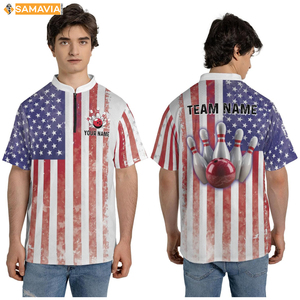 SAMAVIA Athletic Bowling Shirts Lightweight Custom Fit Sublimated Polyester Jerseys for USA Clubs and Leagues - Product Image 4