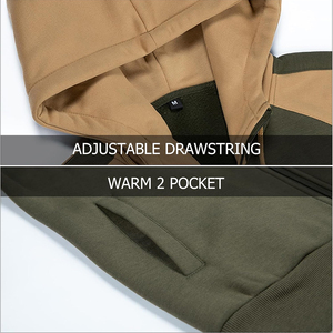 Sweats à capuche unis en polaire de meilleure qualité pour garçons Sweats à capuche d'hiver à manches longues avec fermeture éclair Plus Size Street Wear avec deux poches - Product Image 5