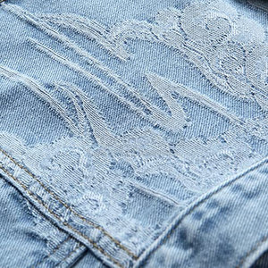 Chaquetas vaqueras para mujer estampadas con diseño personalizado de talla grande fabricante pakistaní Chaquetas vaqueras para mujer - Product Image 5