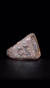 Luxury 925 Sterling <b>Silver</b> VVS Moissanite Diamond Cocktail <b>Ring</b> Hip Hop Luxury <b>Statement</b> Party Wear <b>Ring</b> - Product Image 6