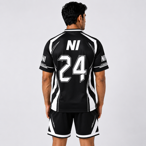 Ensemble maillot et short de football pour homme, léger, respirant, vêtements de sport athlétiques, séchage rapide, vêtements de sport d'équipe - Product Image 3