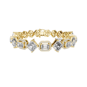 Pulsera de Diamantes de Laboratorio de 12.04 CT, Claridad VVS-VS, Color EF, Diamantes CVD, Oro de 18K, 14K, 10K y Plata 925, Rosa, Amarillo - Product Image 2