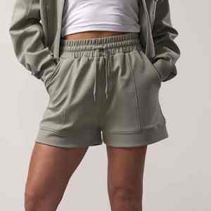 Shorts de bain pour femmes de haute qualité 100% coton imprimés sur mesure taille élastique séchage rapide respirant style sportif hip hop - Product Image 3