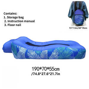 Canapé gonflable d'extérieur moderne et pliable avec sac de rangement, canapé paresseux portable rapide pour le camping et les festivals de musique - Product Image 4