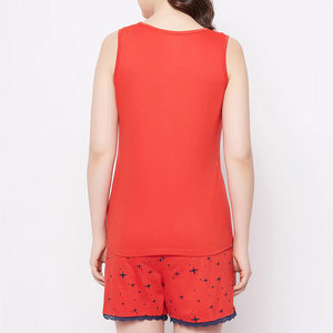 Pakistan Made Cotton Women Shorts <b>Set</b> Sleeveless <b>Top</b> <b>and</b> Shorts OEM Factory Direct Sale High Quality Summer 2 Piece Outfit 2025 - Product Image 4