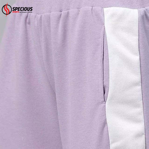 Ensemble de survêtement décontracté pour femme, respirant et confortable, coupe ample, 100% coton, hiver, capuche, uni, taille élastique, polaire - Product Image 5