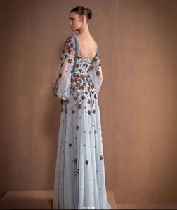 Robes de soirée noires à paillettes dorées, broderie de luxe, extensible, cristal, col rond, sirène, coupe A, longueur au sol, pour femmes, soirée formelle - Product Image 2