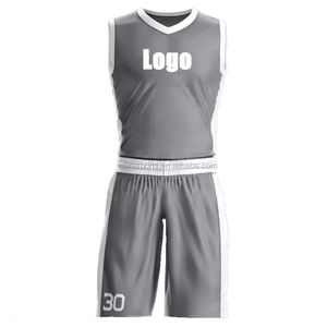 Conjunto de camiseta de baloncesto sublimada uniformes reversibles OEM para equipos de baloncesto - Product Image 3